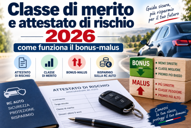 Classe di merito e attestato di rischio 2026: come funziona il bonus-malus